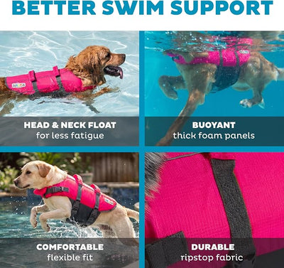 Outward Hound Granby Splash Pink Dog Life Jacket, Large