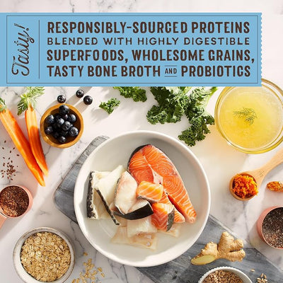 Stella & Chewy's SuperBlends Raw Coated Wholesome Grains Wild-Caught Whitefish & Salmon Recipe with Superfoods, 3.5 lb. Bag (Pack of 2)