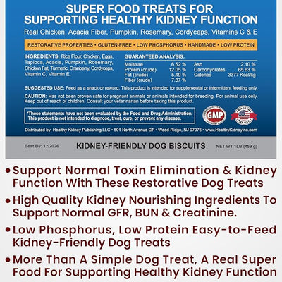 Kidney Restore Chicken Dog Treats for Kidney Support + Kidney Shield Dog and Cat Kidney Support Cats & Dogs Unflavored for Supporting Normal Kidney Function