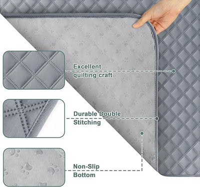 Eterish Reusable Washable Pee Pads for Dogs Extra Large 47'' x 47'' 2 Pack, Absorbent Pet Puppy Dog Training Pads Non-Slip, Waterproof Whelping Potty Pads for Dogs Leak-Proof