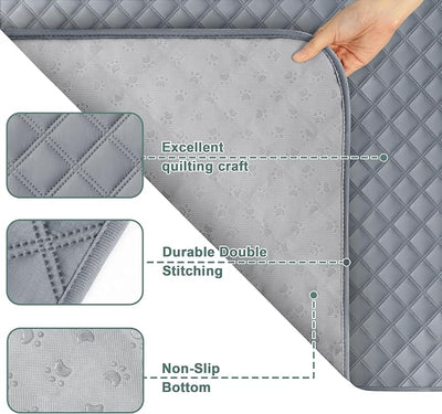 Eterish Reusable Washable Pee Pads for Dogs Extra Large 36'' x 48'' 2 Pack, Absorbent Pet Puppy Dog Training Pads Non-Slip, Waterproof Whelping Potty Pads for Dogs Leak-Proof