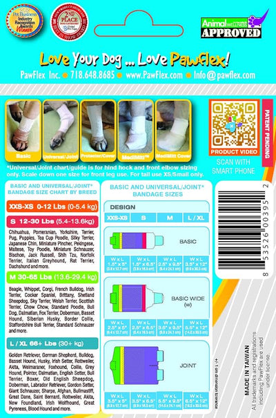 Pawflex Bandages Universal Joint Bandages for Pets (Pack of 4) Large