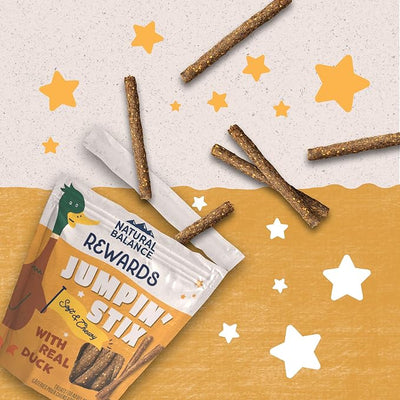 Natural Balance Limited Ingredient Rewards Jumpin' Stix, Grain-Free Dog Treats for Adult Dogs of All Breeds, Duck Recipe, 4 Ounce (Pack of 1)