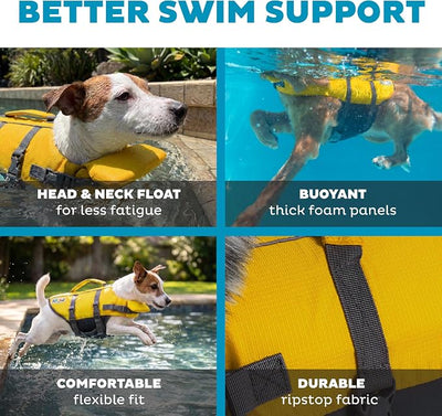 Outward Hound Granby Splash Yellow Dog Life Jacket, Small