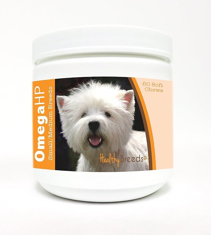 West Highland White Terrier Omega HP Fatty Acid Skin and Coat Support Soft Chews 60 Count