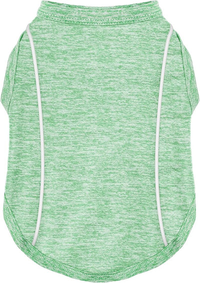 Stay Safe at Night: Stylish Reflective Strip Dog Shirt & Tank Top - Soft, Breathable Clothes with Sun Protection, Quick Dry, Stretchy, Lightweight for Small to Large Dogs Light Green 3XL