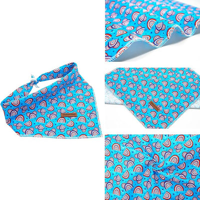 Lionheart American Flag Dog Bandana - 1 Pack Soft, Washable, Adjustable Square Dog Bandanas for Small Dogs & Cats