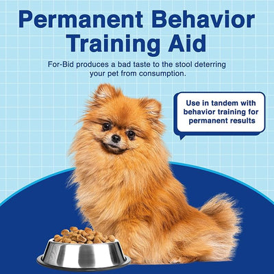 For-Bid Stool Eating Deterrent for Dogs & Cats – Vet-Recommended Coprophagia Deterrent for Dogs for 50+ Years – Effective, Pet Safe, Helps Reduce Odors & Won't Alter Food Taste – Made in The USA