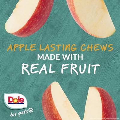 Dole for Pets Freshly Fetched Lasting Chew, Apple Flavor Dog Treats, Small Breeds, No Wheat, Corn, Soy, Artificial Flavors, Colors, or Animal Products, 8 Ounces, 10 Chews