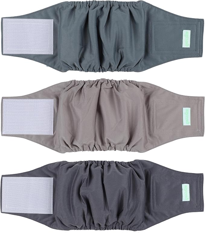 wegreeco Washable Male Dog Belly Band (Stylish Pattern)- Pack of 3 - Washable Male Dog Belly Wrap, Dog Diapers Male (Small)