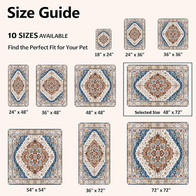 Washable Pee Pads for Dogs, Reusable Puppy Potty Training Pads, Ultra-Absorbent Thick Waterproof Leak-Proof Non-Slip Pads & Mat for Crate, Playpen, Floor, Whelping & Housebreaking , 2 Pack 48"x72"
