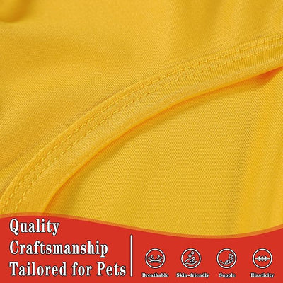 2 Pack Solid Color Dog Shirts – Lightweight, Breathable Pet T-Shirts, Durable Stretchy Clothes for Small to Large Dogs, Ideal for Everyday Wear & Holidays.Red Orange Large