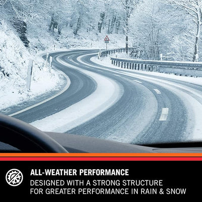 K&N EDGE Wiper Blades: All Weather Performance, Superior Windshield Contact, Streak-Free Wipe Technology: 26" + 17" (Pack of 2)