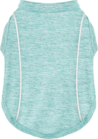 Stay Safe at Night: Stylish Reflective Strip Dog Shirt & Tank Top - Soft, Breathable Clothes with Sun Protection, Quick Dry, Stretchy, Lightweight for Small to Large Dogs Sky Blue L