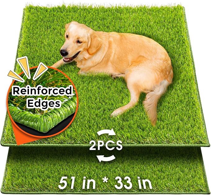Hompet Artificial Dog Grass Pad for Dogs, 51"x33", Easy to Clean with Drainage Holes