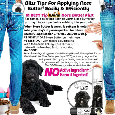 The Blissful Dog Portuguese Water Dog Unscented Nose Butter - Dog Nose Butter, 0.50 Ounce