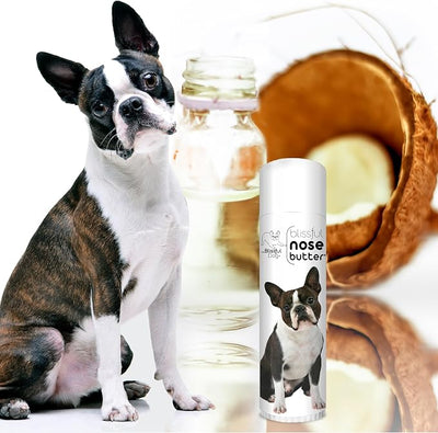 The Blissful Dog Boston Terrier Nose Butter, Versatile Dog Nose Balm for Dry Nose, Handcrafted Nose Moisturizer, Easy-to-Apply Dog Essentials, Unscented, 0.50 oz