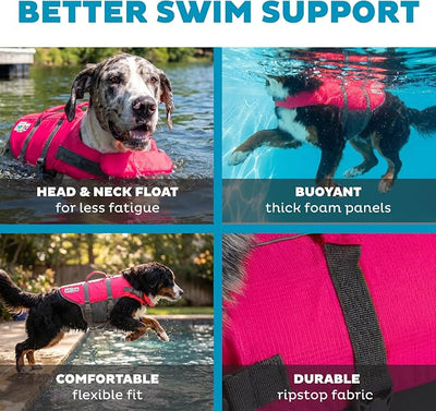 Outward Hound Granby Splash Pink Dog Life Jacket, XL