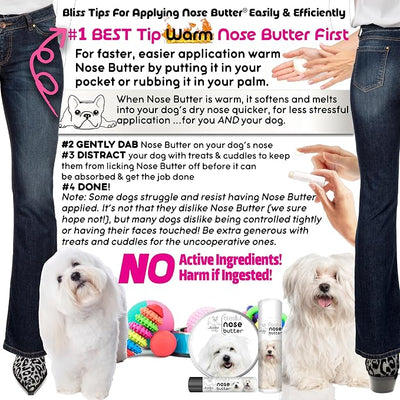 The Blissful Dog Coton De Tulear Unscented Nose Butter, 1-Ounce