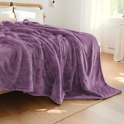 Eydna Electric Heated Blanket Full Size 72"x84",Fast Heating, Soft Plush Microplush for Bed & Couch, 10 Hours Auto Off 5 Heating Levels, Machine Washable, Gifts for Womens & Family-Light Purple