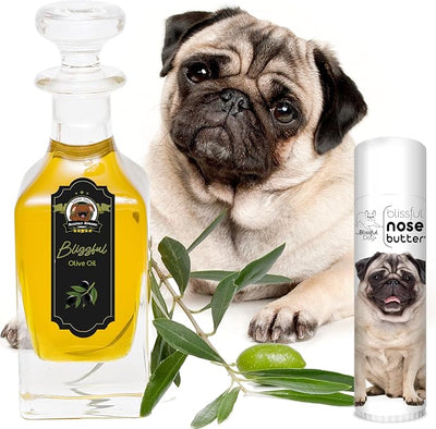 The Blissful Dog Fawn Pug Nose Butter, Versatile Dog Nose Balm for Dry Nose, Handcrafted Nose Moisturizer, Easy-to-Apply Dog Essentials, Unscented, 0.50 oz.
