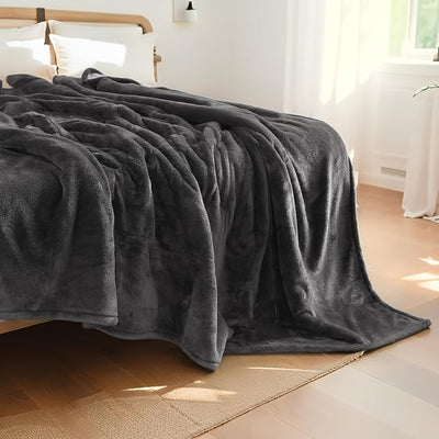 Eydna Electric Heated Blanket Queen Size 84"x90", Soft Plush Microplush for Bed, Dual Controllers & Heating Zones, 10Hs Auto Off & 4 Heating Levels, Machine Washable, Gifts for Womens-Dark Gray