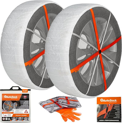 AutoSock Commercial Vehicle Snow Socks for Tires, AL89 - Car Sock Tire Traction Device for Snow, Ultimate Chain Alternative for Buses and Trucks, Pack of 2