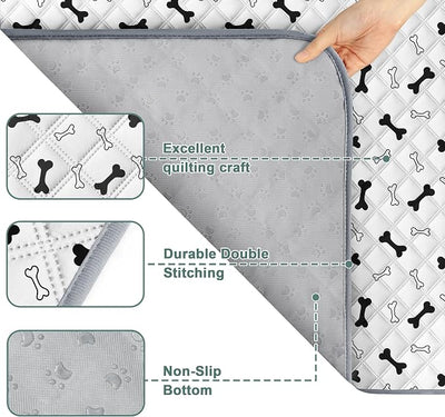 Eterish Reusable Washable Pee Pads for Dogs Large/Extra Large 36'' x 41'' 2 Pack, Absorbent Pet Puppy Dog Training Pads Non-Slip, Waterproof Whelping Potty Pads for Dogs Leak-Proof