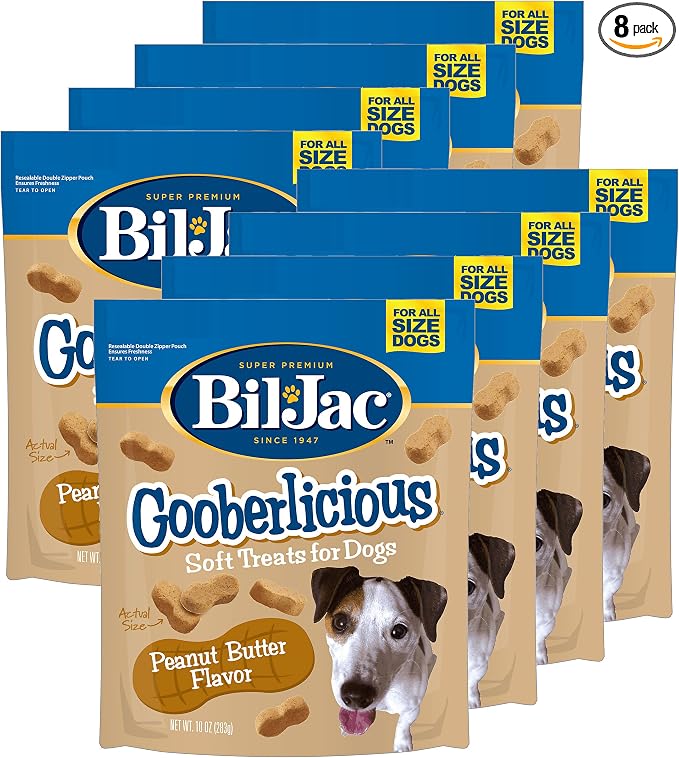 840235168607 Gooberlicious Peanut Butter Dog Treats (8 Pack), 10 Oz
