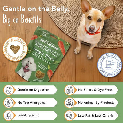 Marcy's Pet Kitchen-Diabetic Dog Treats-Vet Recommend-No Preservatives - Crunchy, Superfoods, All Natural-Vegan Homemade,-Gluten Free-for Sensitive Stomachs-Made in The USA Only (2 Pack - Veggie)