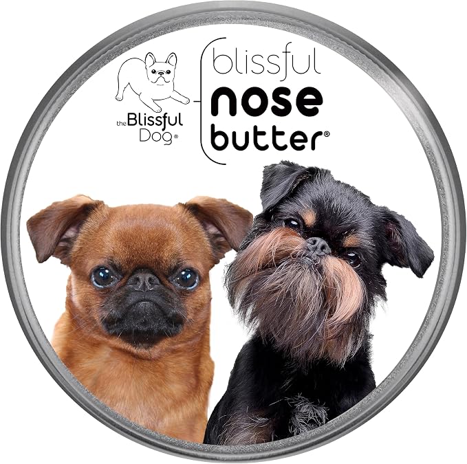 Brussels Griffon Nose Butter for Dry, Cracked Skin, Lick-Safe Dog Nose Balm with Moisturizing Shea Butter, Almond, Olive, and Essential Oils, Pet Supplies, Uncented, 2 oz.