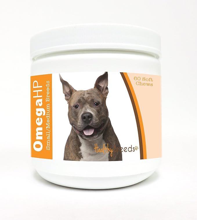 American Staffordshire Terrier Omega HP Fatty Acid Skin and Coat Support Soft Chews 60 Count