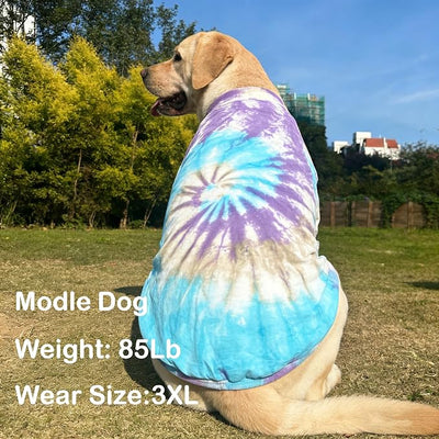 Dog Cotton Colorful Purple T-Shirts Soft and Stretchy Dog Shirt Pajamas Pets Clothes for Large Dogs(XL Purple)