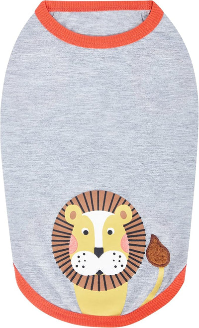 Blueberry Pet Pack of 2 Soft & Comfy Forest Fun Cotton Blend Dog T Shirts, Back Length 10", Clothes for Dogs