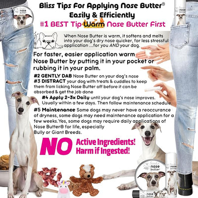 The Blissful Dog Whippet Unscented Nose Butter - Dog Nose Butter, 2 Ounce