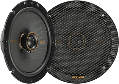 KICKER 51KSC6704 KS-Series 6.75" Coaxial Speakers with .75" tweeters, 4-Ohm, Pair