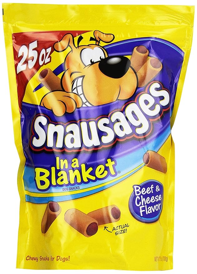 in a Blanket Dog Snacks Beef and Cheese, 25 oz.