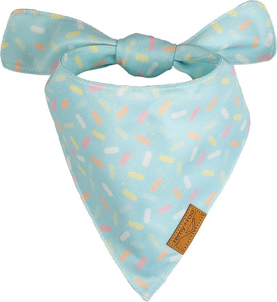 Remy+Roo Dog Bandanas - 2 Pack | Birthday Set | Premium Durable Fabric | Patented Shape | Adjustable Fit | Multiple Sizes Offered (Large)