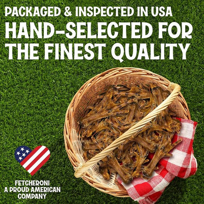 FETCHERONI Premium Chicken Feet Dog Treats - Dehydrated Poultry Foot - No Additives - Digestible Chew - Joint Health Support - All Natural (20-Pack)