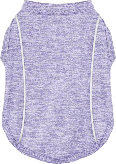Stay Safe at Night: Stylish Reflective Strip Dog Shirt & Tank Top - Soft, Breathable Clothes with Sun Protection, Quick Dry, Stretchy, Lightweight for Small to Large Dogs Purple L
