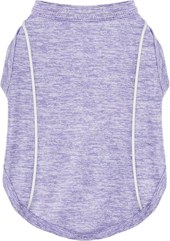 Stay Safe at Night: Stylish Reflective Strip Dog Shirt & Tank Top - Soft, Breathable Clothes with Sun Protection, Quick Dry, Stretchy, Lightweight for Small to Large Dogs Purple XS