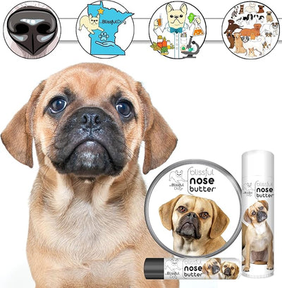 The Blissful Dog Puggle Unscented Nose Butter - Dog Nose Butter, 0.50 Ounce,UNSC-50OZ-PUGGLE