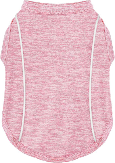 Stay Safe at Night: Stylish Reflective Strip Dog Shirt & Tank Top - Soft, Breathable Clothes with Sun Protection, Quick Dry, Stretchy, Lightweight for Small to Large Dogs Pink 3XL