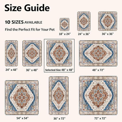 Washable Pee Pads for Dogs, Reusable Puppy Potty Training Pads, Ultra-Absorbent Thick Waterproof Leak-Proof Non-Slip Pads & Mat for Crate, Playpen, Floor, Whelping & Housebreaking , 2 Pack 48"x48"