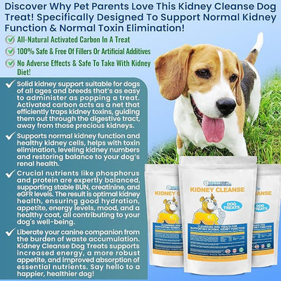 Kidney Cleanse Dog Treats Low Protein Bacon 20 Oz. Dog Treats for Kidney Support. Kidney Friendly Dog Food Diet Treat that Supports Normal Kidney Toxin Elimination