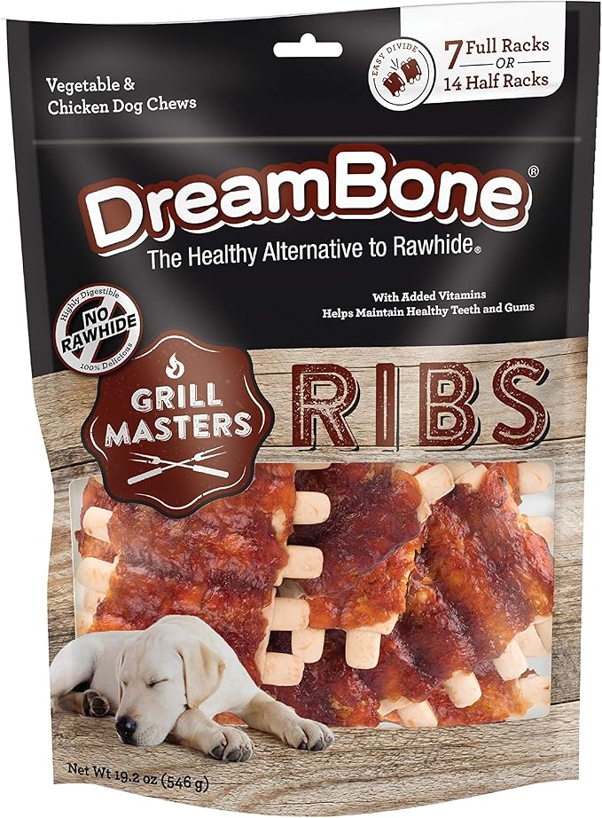 Rawhide-Free Grill Masters, Treat Your Dog to a Chew Made with Real Meat and Vegetables