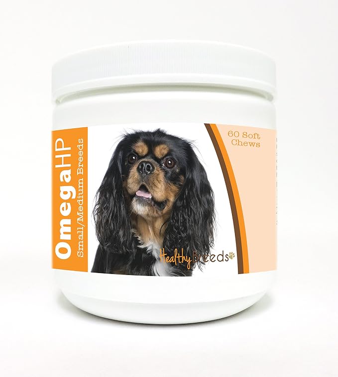 Cavalier King Charles Spaniel Omega HP Fatty Acid Skin and Coat Support Soft Chews 60 Count