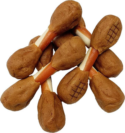 Dreambone Triple Flavor Dumbbells with Chicken 10 Count, Rawhide-Free Chews for Dogs (Pack of 24)
