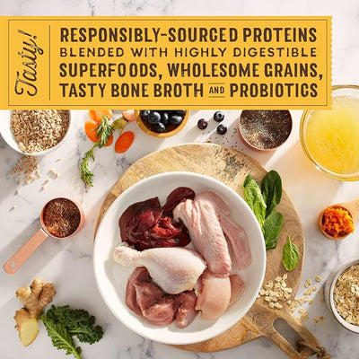 Stella & Chewy's SuperBlends Raw Coated Wholesome Grains Cage-Free Chicken & Duck Recipe with Superfoods, 3.5 lb. Bag (Pack of 2)