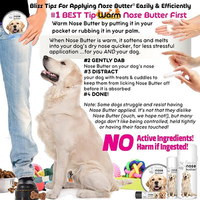 The Blissful Dog Golden Retreiver Unscented Nose Butter - Dog Nose Butter, 4 Ounce